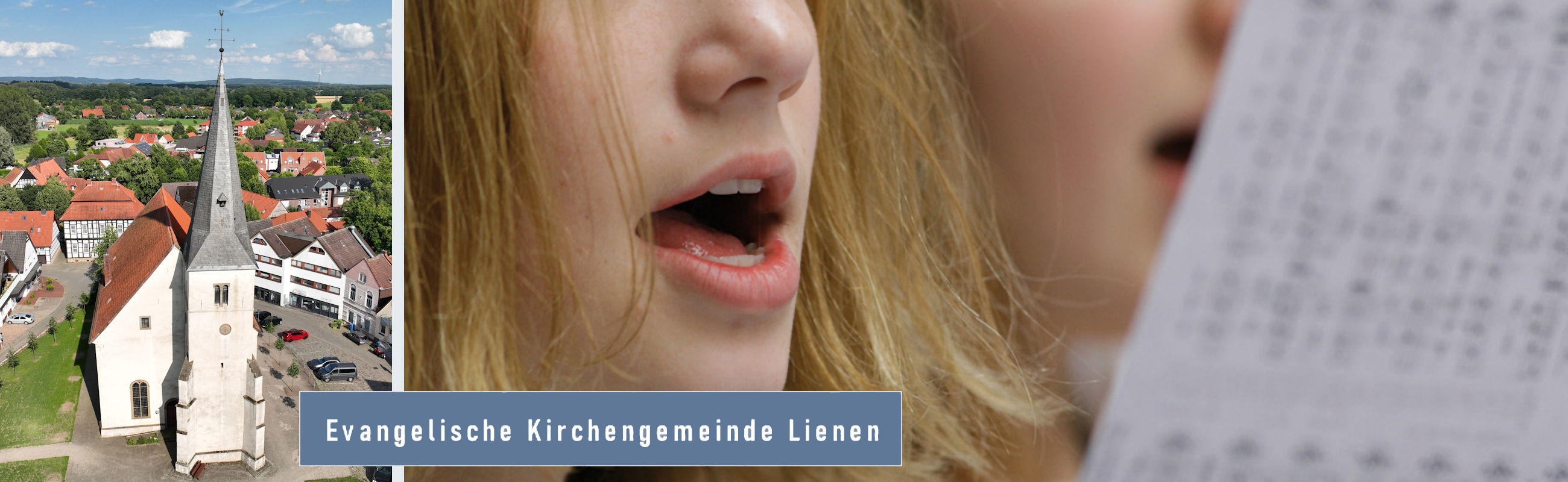 Offener Mund einer Sängerin