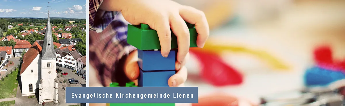 Hände mit Bausteinen